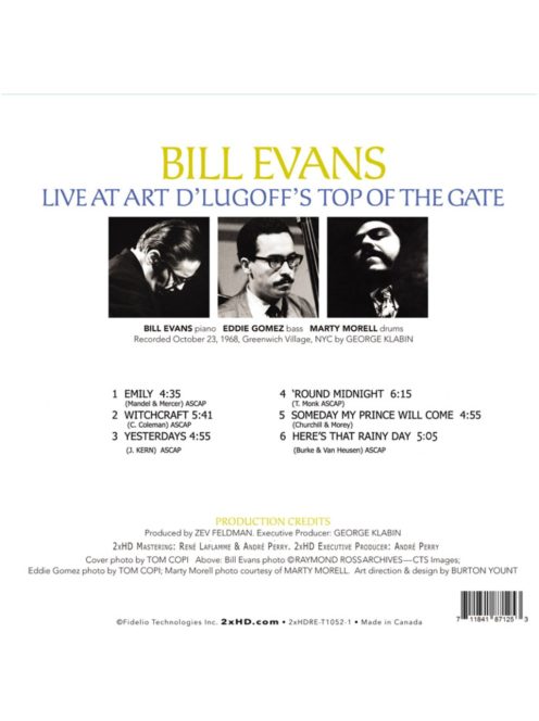 2XHD Bill Evans ” Top of the Gate ” Vol. 1 mesterszalag