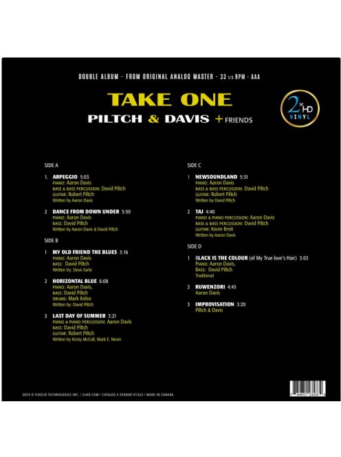 2xHD PILTCH & DAVIS – TAKE ONE vinyl